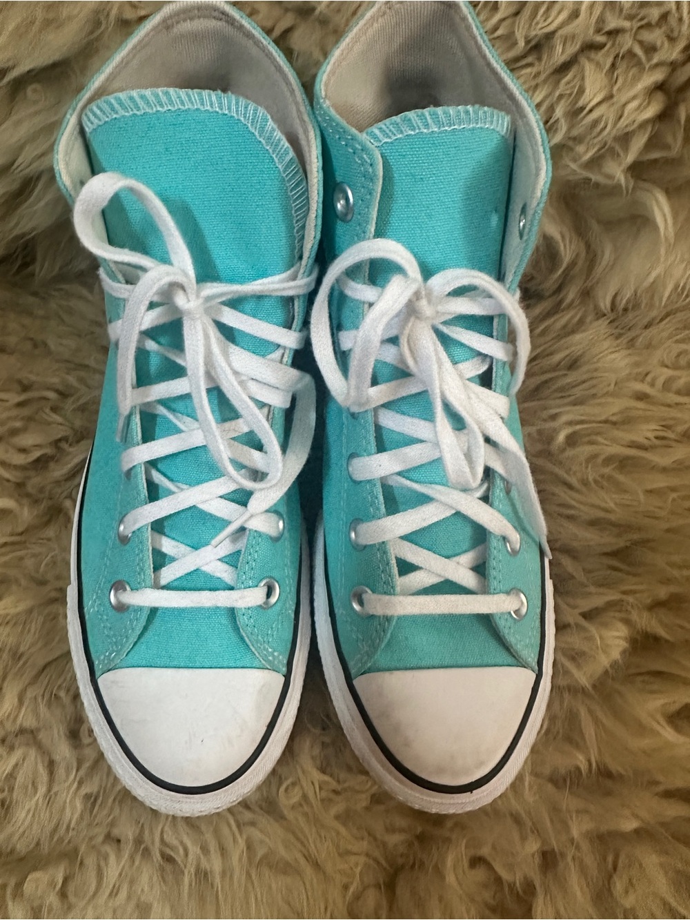 Converse Platform High-Top Canvas Sneakers with White Laces